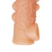 Насадка на фаллос с бугорками и отверстием для мошонки Cock Sleeve 008 - размер М - 15,6 см