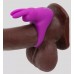 Мощное эрекционное перезаряжаемое виброкольцо с клиторальным зайчиком Happy Rabbit с футляром для хранения - фиолетовое